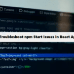 Troubleshooting npm start issues in React projects coding filters