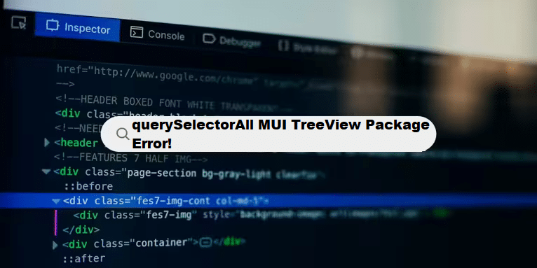 querySelectorAll MUI tree error in ReactJS coding filters