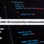 AQW CSS customizations for pages & sites coding filters